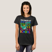 100日目の学校 楽しい恐竜の先生 キッズ用 Tシャツ (正面フル)
