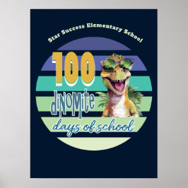 100日目の学校 楽しい カッコいい 恐竜 学校 ポスター