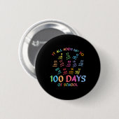 100日目の学校 算数 足し算 100日目 先生 向け 缶バッジ (正面&裏面)
