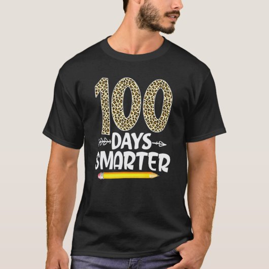 100日目の学校+賢い先生+子供+幸せ10 Tシャツ (正面)