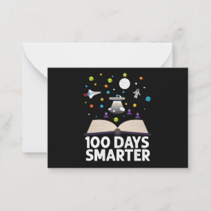 100日目の学校 100日目を迎えた賢い子 ブックカバー 宇宙 ノートカード