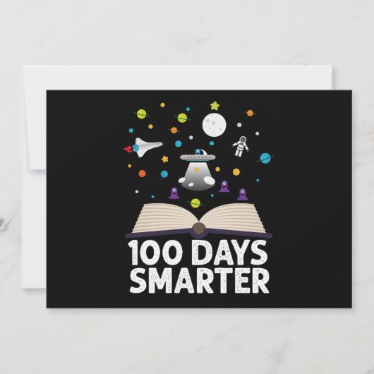100日目の学校 100日賢い本 スペース 招待状 (正面)