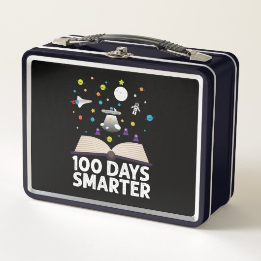 100日目の学校 100日賢くなった本 スペース メタルランチボックス (正面)