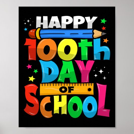 100日目の学校 100日 100日目 学校の先生 ポスター (正面)