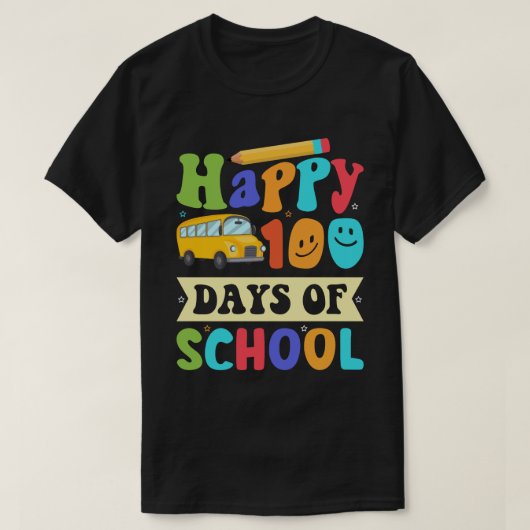100日目の学校 Happy 100 Days ローディング 100 Tシャツ (デザイン正面)