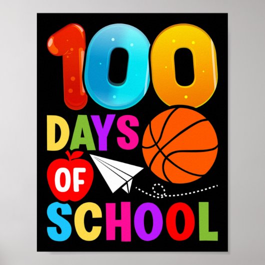 100日目の学生 男の子 女の子 100日間の学校生活 お祝い ポスター (正面)