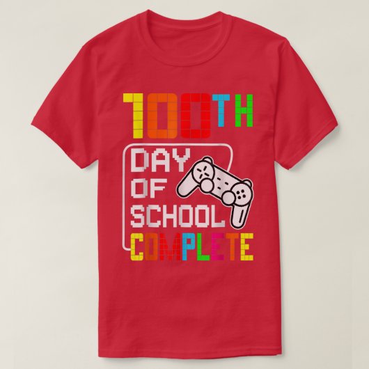 100日目の完全なビデオゲームの学生 Tシャツ (デザイン正面)