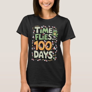 100日目の生徒の時間を幼児おもしろいで過ごす Tシャツ