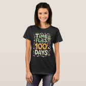 100日目の生徒の時間を幼児おもしろいで過ごす Tシャツ (正面フル)