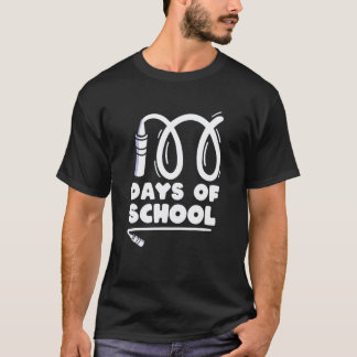 100日目の登校おめでとう先生 100倍賢くなりました Tシャツ