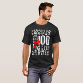 100日目の登校の先生と生徒 Tシャツ (正面フル)