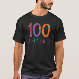 100日目の登校の男の子と女の子の先生のための Tシャツ