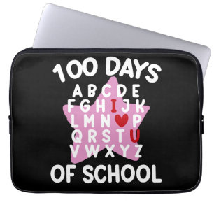 100日目の登校アルファベット 100日目の先生 ラップトップスリーブ