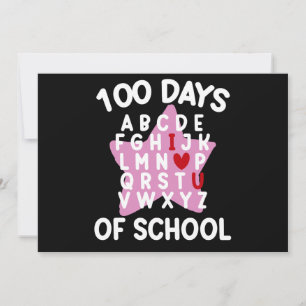100日目の登校アルファベット 100日目の先生 招待状