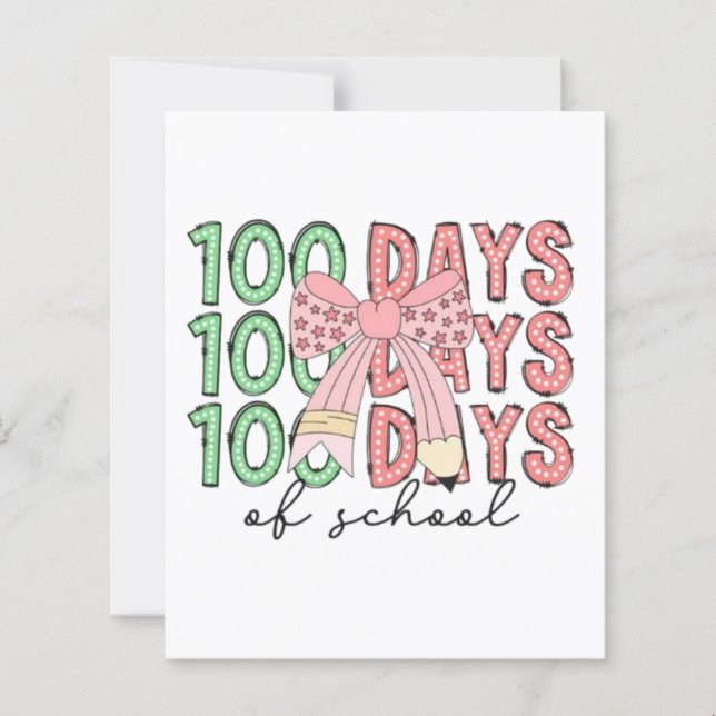 🎉🎀 100日目の登校日 🎀📚 (正面)