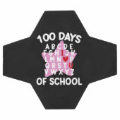 100日目の登校 アルファベット 100日目の先生 サッカーボール (フラット)