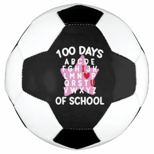 100日目の登校 アルファベット 100日目の先生 サッカーボール