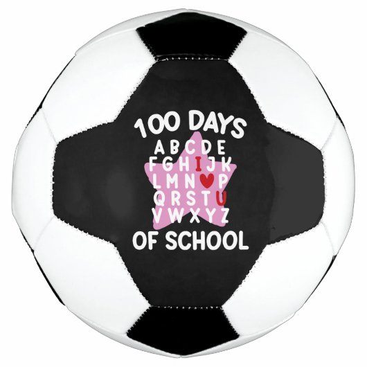 100日目の登校 アルファベット 100日目の先生 サッカーボール (正面)
