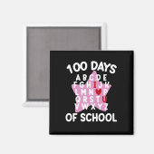100日目の登校 アルファベット 100日目の先生  マグネット (正面/裏面)