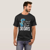 100日目の登校 学生 先生 キッズ Tシャツ (正面フル)