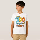 100日目の登校 | 楽しい学校のお祝い Tシャツ (正面フル)