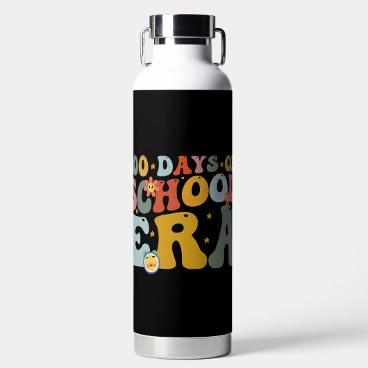 100日目の登校 Groovy先生 キッズ ウォーターボトル (正面)