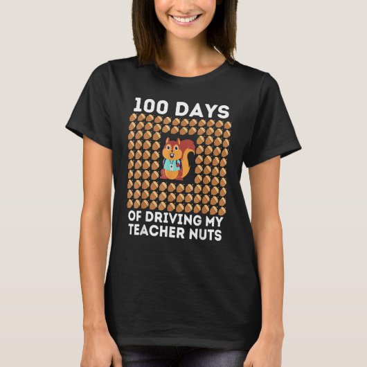 100日目の私の先生のナットスクールカッコいいSq Tシャツ (正面)