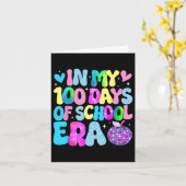 100日目の絞り染め100日 カード (黄色い花)