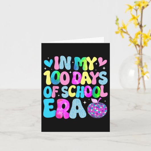 100日目の絞り染め100日 カード (黄色い花)