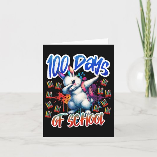100日目の装おもしろい着先生&amp；学生100 D カード (正面)