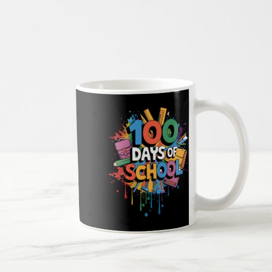 100日目の装おもしろい着先生&amp；学生100 D コーヒーマグカップ (右)