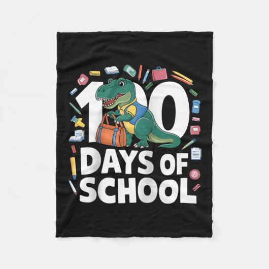 100日目の装おもしろい着先生&;学生100 D フリースブランケット (正面)