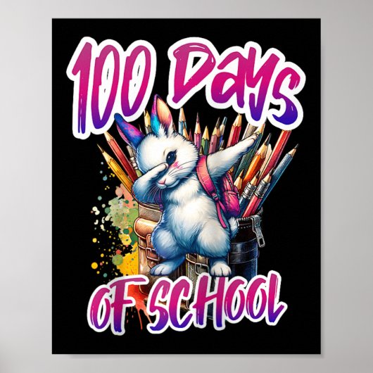 100日目の装おもしろい着先生&;学生100 D ポスター (正面)