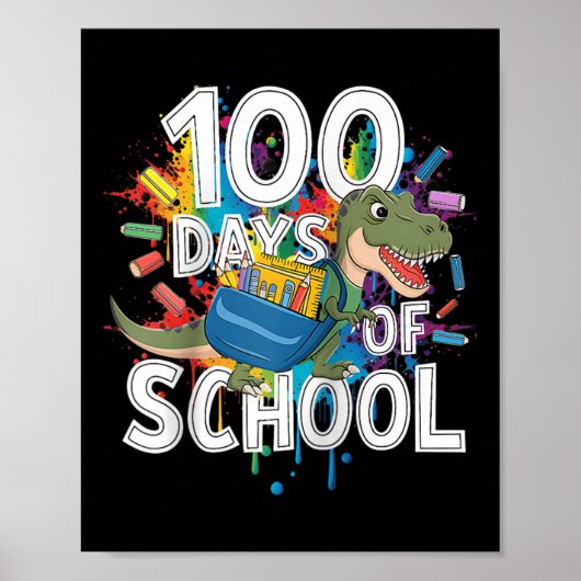 100日目の装おもしろい着先生&;学生100 D ポスター (正面)