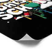 100日目の装おもしろい着先生&amp；学生100 D ポスター (角)