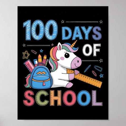 100日目の装おもしろい着先生&;学生100 D ポスター (正面)
