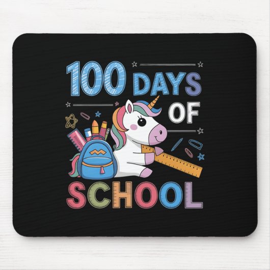 100日目の装おもしろい着先生&;学生100 D マウスパッド (正面)
