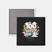 100日目の装おもしろい着先生&amp；学生100 D マグネット (正面/裏面)