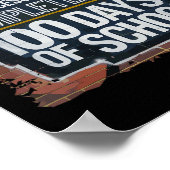 100日目の装おもしろい置グラフィティ完成100日 ポスター (角)