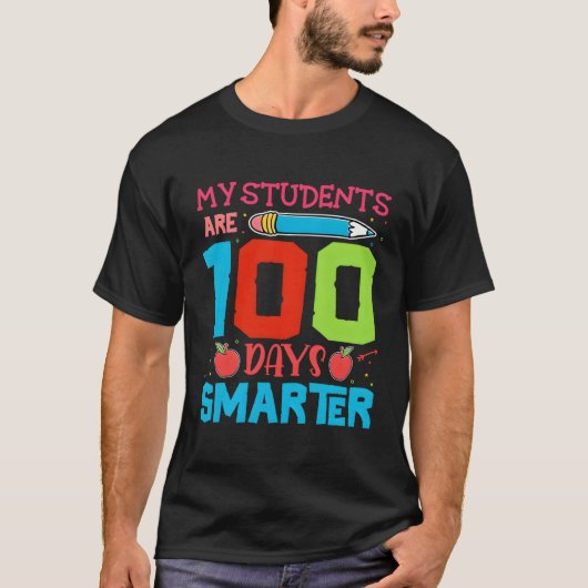 100日私の生徒は100人の日より小さい Tシャツ (正面)