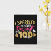 100日私の生徒は100日 頭が切れる カード (黄色い花)