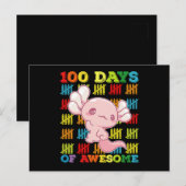 100日素晴らしのアキソロトル100日目 ポストカード (正面/裏面)