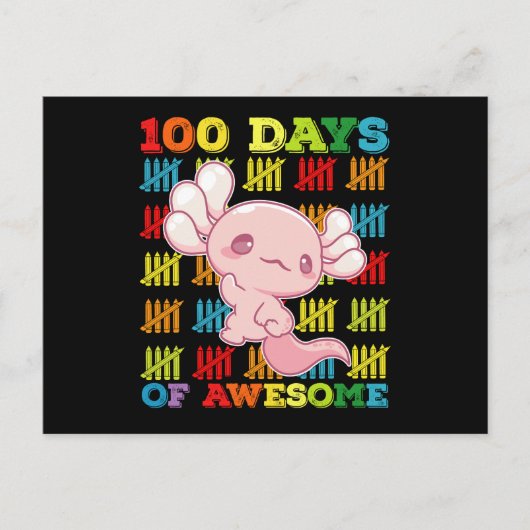 100日素晴らしのアキソロトル100日目 ポストカード (正面)