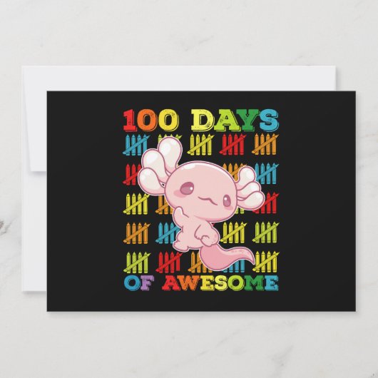 100日素晴らしのアキソロトル100日目 招待状 (正面)