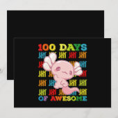 100日素晴らしのアキソロトル100日目 招待状 (正面/裏面)