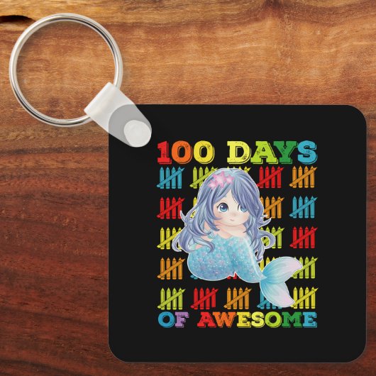 100日素晴らしの人魚の学校100日目 キーホルダー (正面)