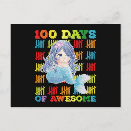 100日素晴らしの人魚の学校100日目 ポストカード (正面)