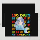 100日素晴らしの人魚の学校100日目 招待状 (正面/裏面)