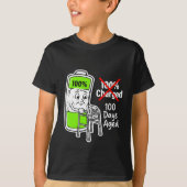100日経ったおもしろバッテリー学校 Tシャツ (正面)