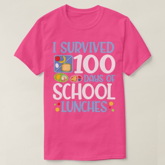 100日給食100日目 Tシャツ (デザイン正面)